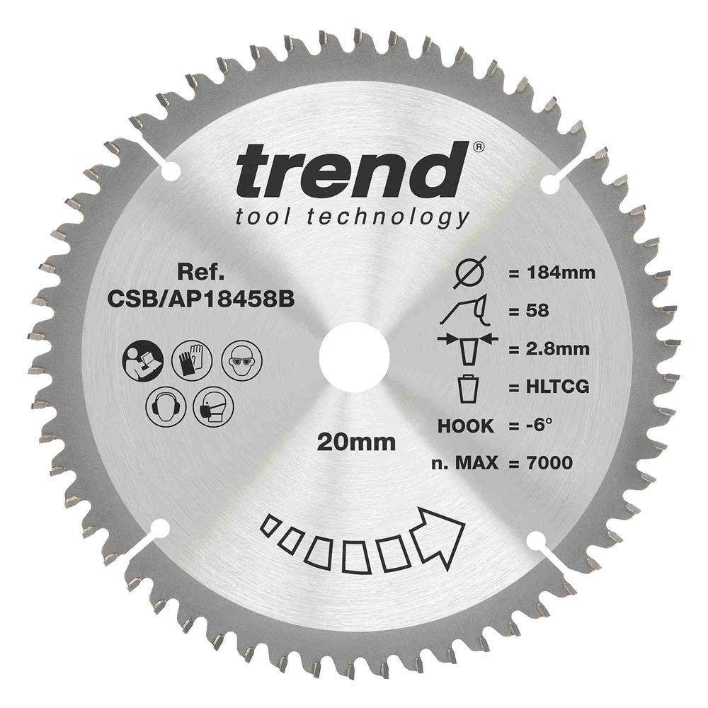 CSB/AP18458B - AP SAWBLADE 184X20X58TX2.8