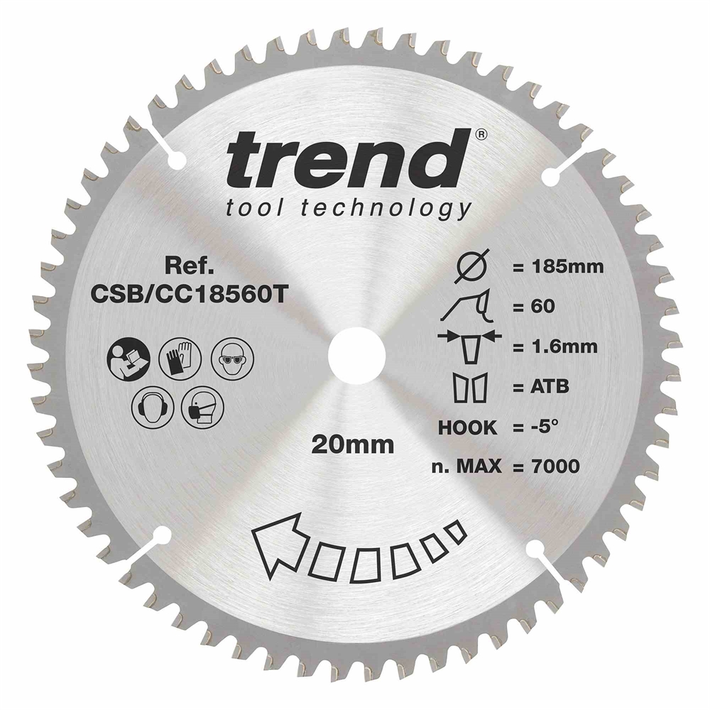 CSB/CC18560T - WOOD CC SAWBLADE 185X20X60TX1.6