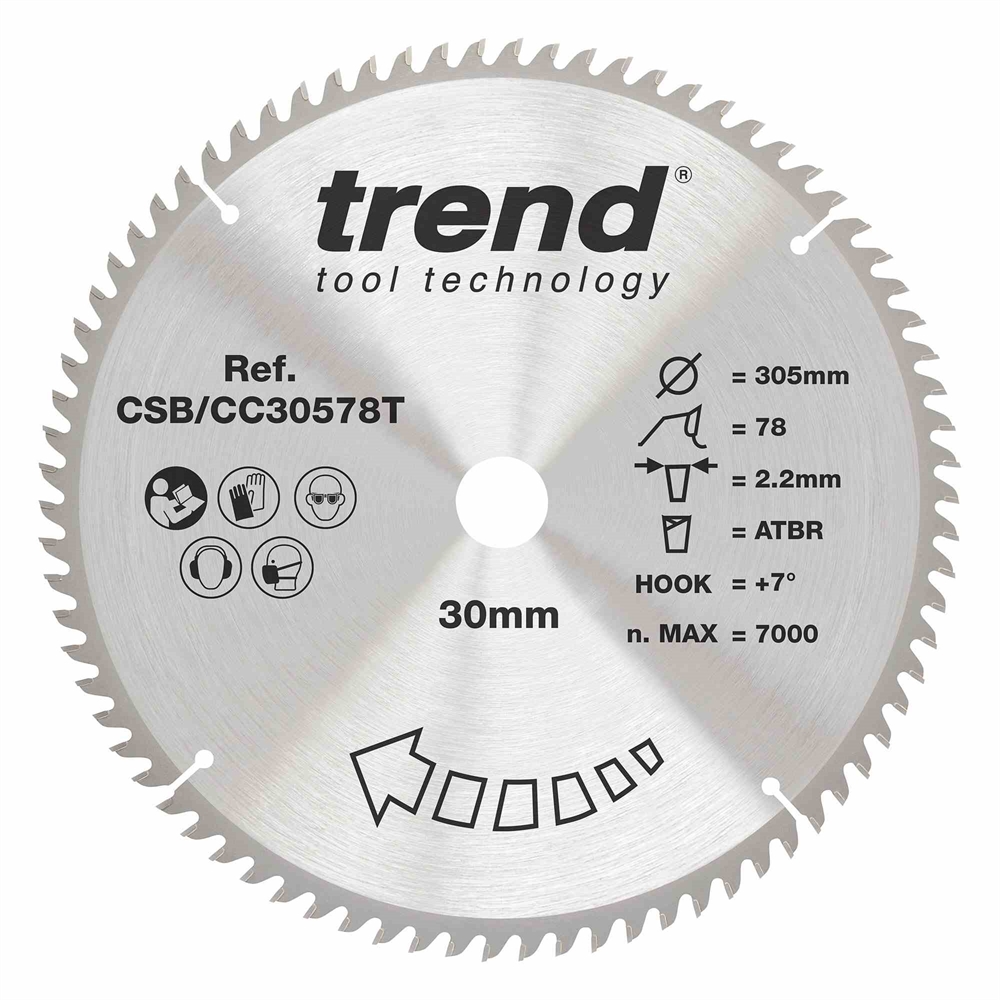 CSB/CC30578T - Craft saw blade crosscut 305mm x 78 teeth x 30mm