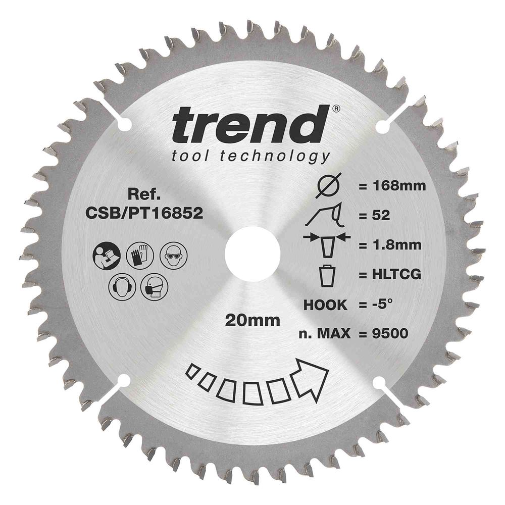 CSB/PT16852 - HPL SAWBLADE 168X20X52TX1.8