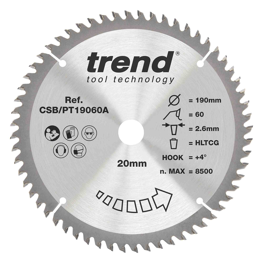 CSB/PT19060A - HPL SAWBLADE 190X20X60TX2.6