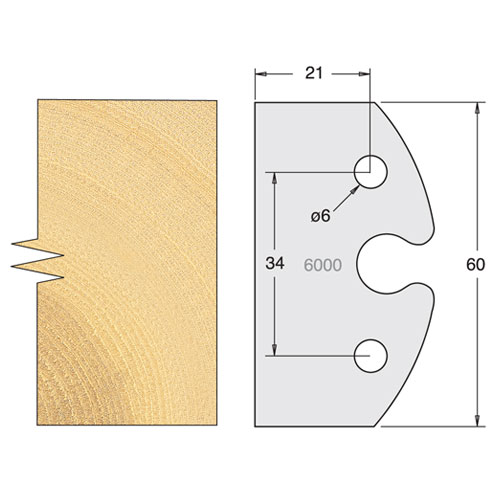 IT/3300060 - Knife 60mm tool steel (pair)