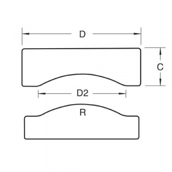 TEMP/PD/R/D - Template panel door set rad 264mm