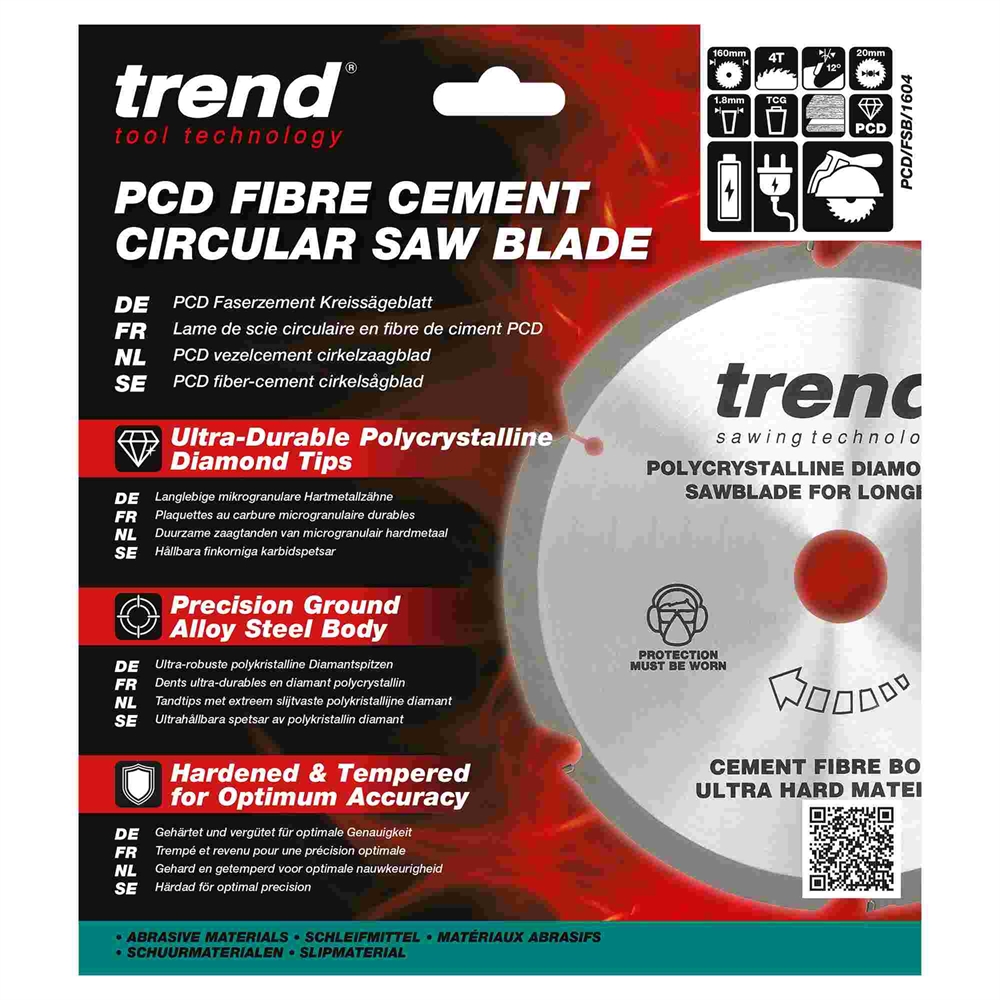 PCD/FSB/1604 - Fibreboard sawblade PCD 160mm x 4T x 20mm