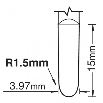 S66/6X4MMSTC - Mini R1.5mm half conical Wood 4150E150