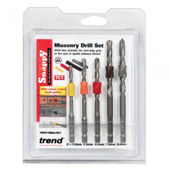 SNAP/MD2/SET - Trend Snappy masonry drill 5pc depth band