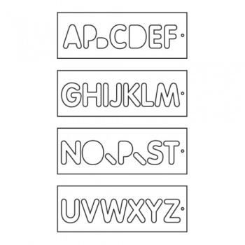 TEMP/LUC/57 - Template set letters 57mm uppercase