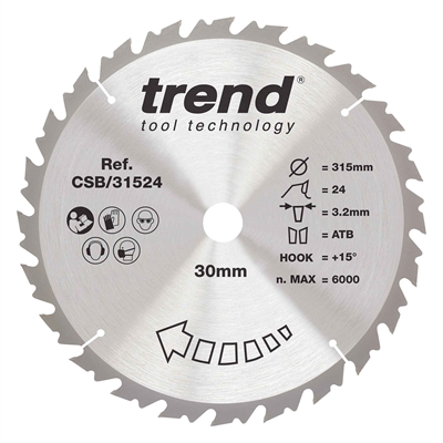 CSB/31524 - Craft saw blade 315mm x 24 teeth x 30mm