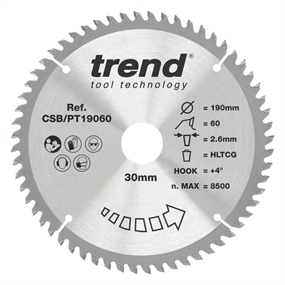 CSB/PT19060 - HPL SAWBLADE 190X30X60TX2.6